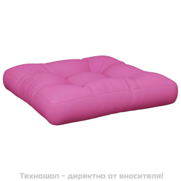 Възглавница за палетен диван розова 58x58x10 см плат Оксфорд