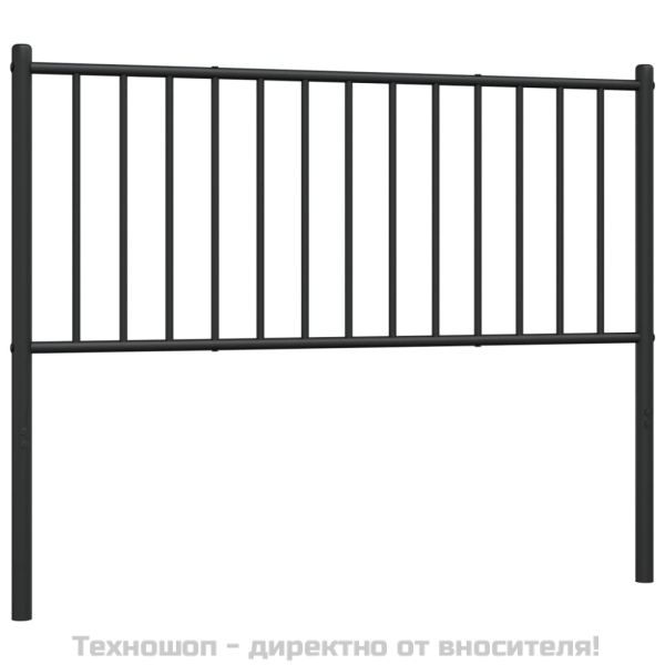 Метална табла за глава, черна, 75 см