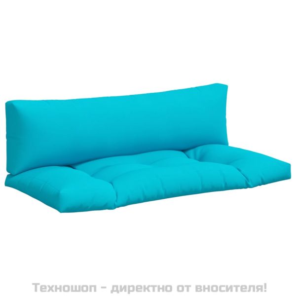 Палетни възглавници, 2 бр, тюркоаз, плат Оксфорд