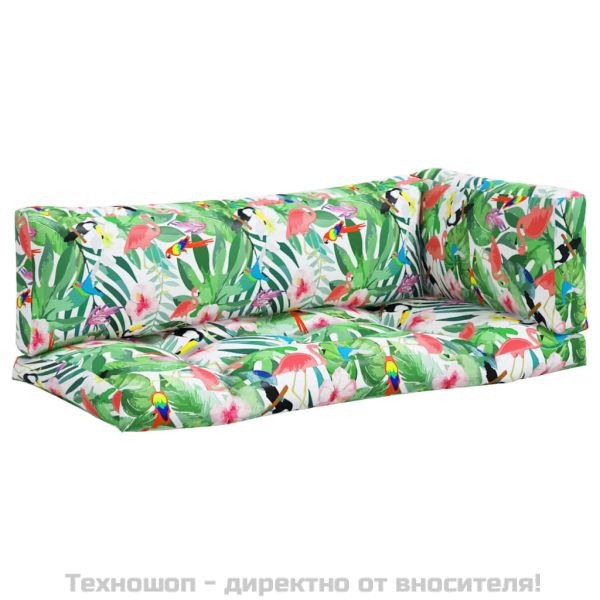 Палетни възглавници, 3 бр, многоцветни, плат Оксфорд