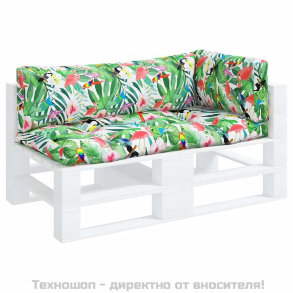 Палетни възглавници, 3 бр, многоцветни, плат Оксфорд