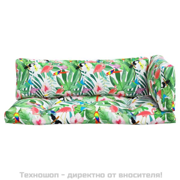 Палетни възглавници, 3 бр, многоцветни, плат Оксфорд