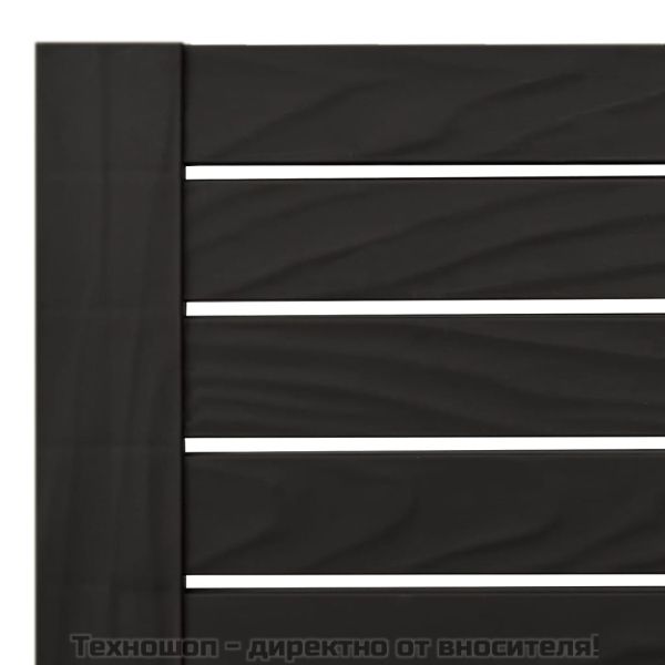 Шезлонги, 2 бр, черни, 155x58x83 см, полипропилен