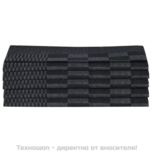 Комплект кърпи от 20 части, черен и сив, памук