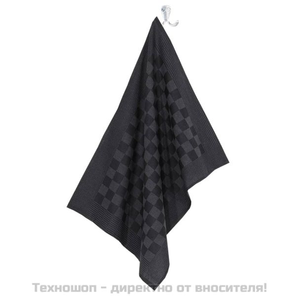Комплект кърпи от 20 части, черен и сив, памук
