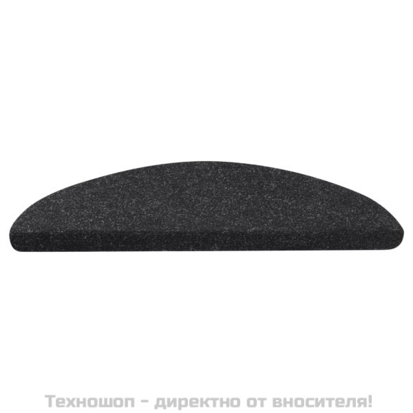 Самозалепващи стелки за стъпала 10 бр антрацит 65x22,5x3,5 см