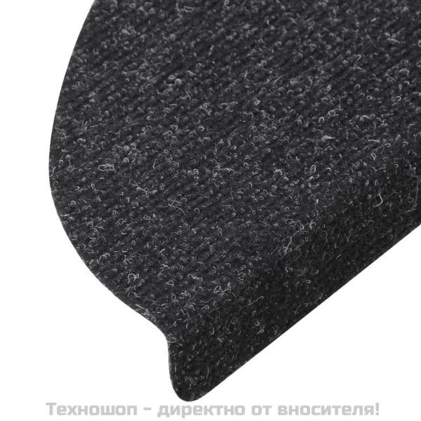 Самозалепващи стелки за стъпала 10 бр антрацит 65x22,5x3,5 см