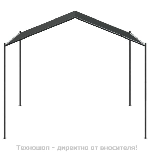 Навес беседка антрацит 3x3 м стомана и текстил