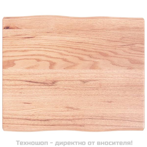 Плот за маса светлокафяв 60x50x(2-4) см обработен масивен дъб