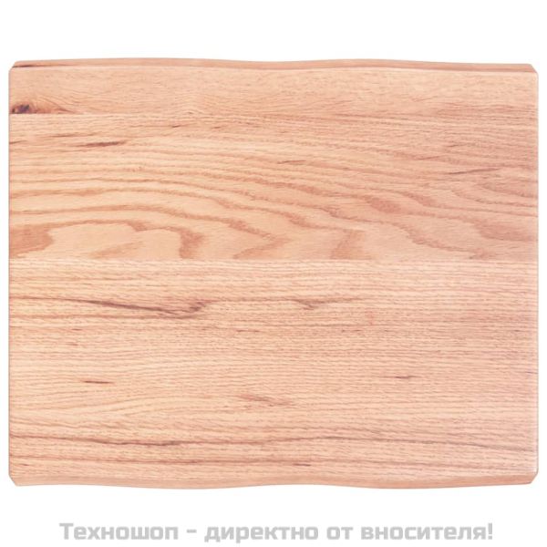 Плот за маса светлокафяв 60x50x(2-6) см обработен масивен дъб