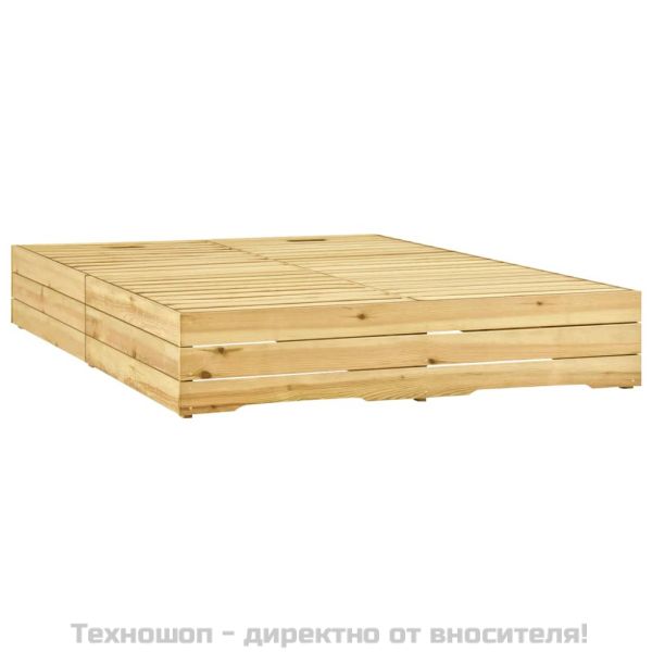 Двоен шезлонг, борово дърво със зелена импрегнация