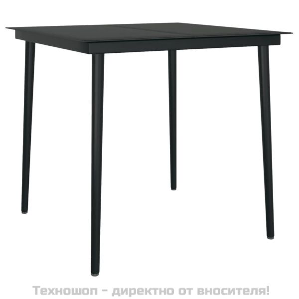 Градински трапезен комплект, 3 части, сив