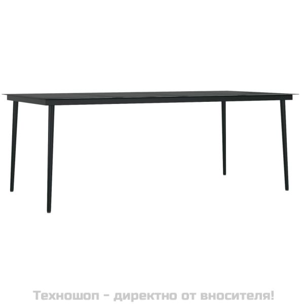 Градински трапезен комплект, 7 части, сив