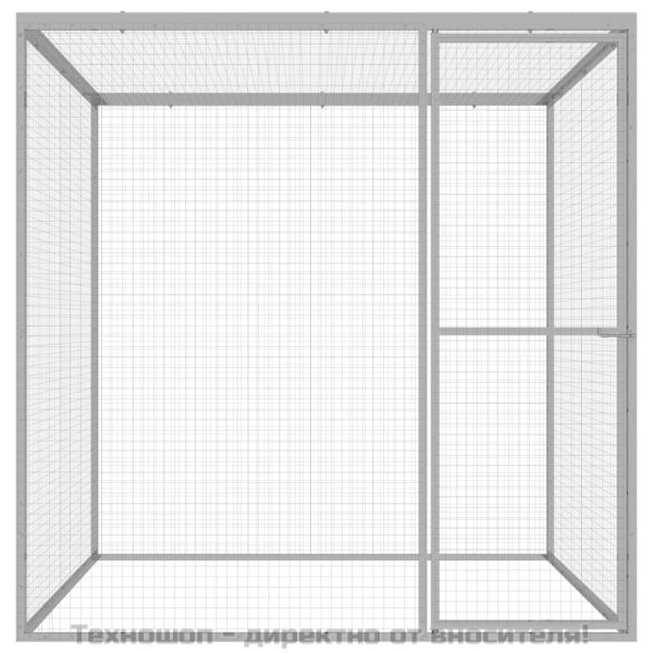 Клетка за котки 1,5x1,5x1,5 м поцинкована стомана