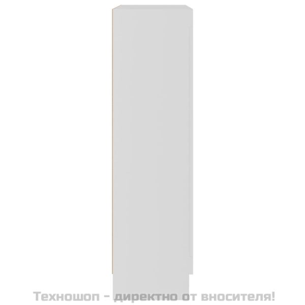 Шкаф за книги, бял, 82,5x30,5x115 см, инженерно дърво