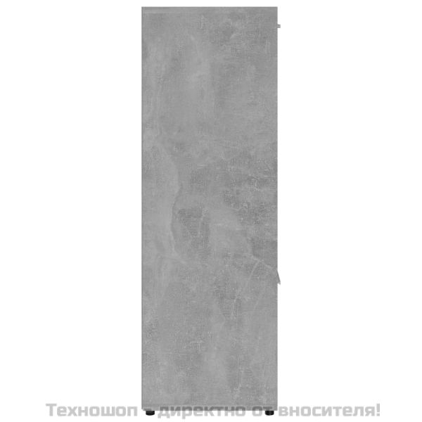 Шкаф библиотека, бетонно сив, 90x30x90 см, инженерно дърво