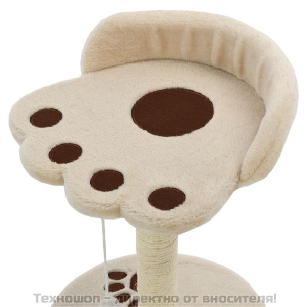 Котешко дърво със сизален стълб, 40 см, бежово и кафяво