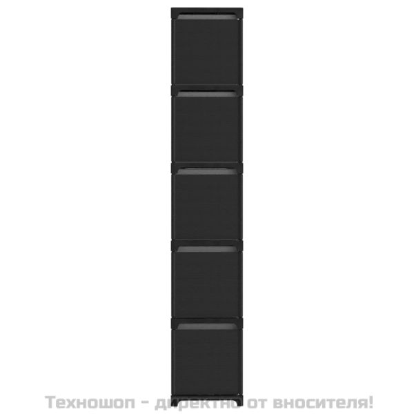 Органайзер с 15 отделения с кутии, черен, 103x30x175,5 см, плат