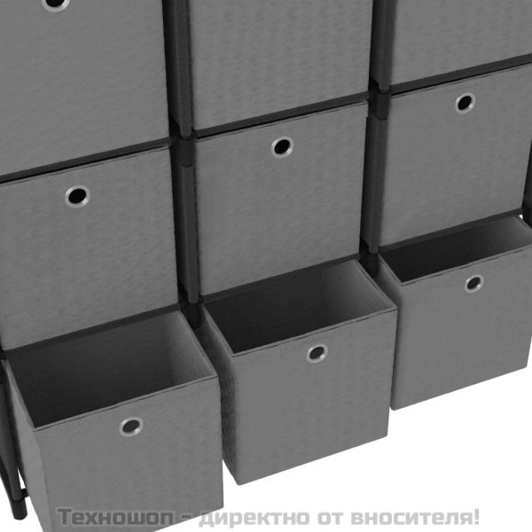 Органайзер с 15 отделения с кутии, черен, 103x30x175,5 см, плат