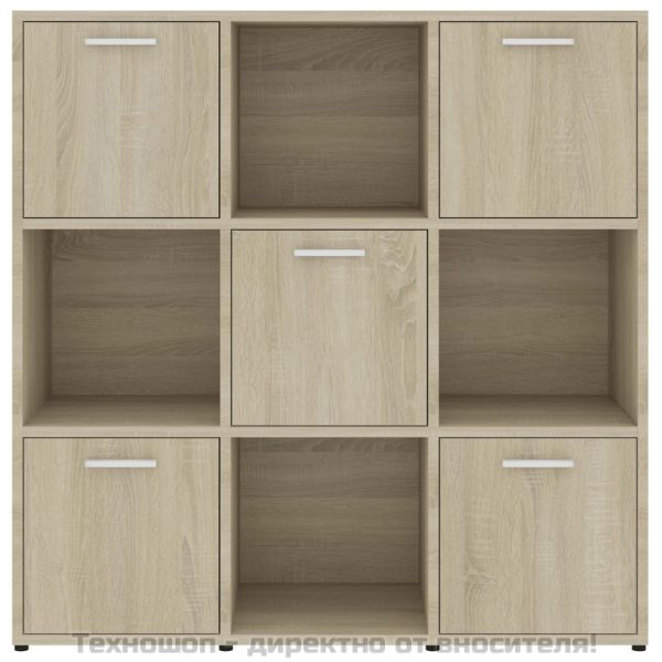 Шкаф библиотека, дъб сонома, 90x30x90 см, инженерно дърво