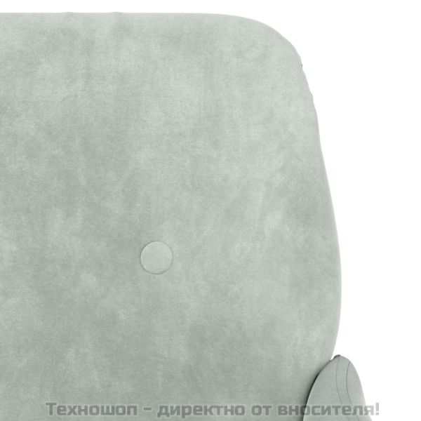 Кресло, светлосиво, 62x79x79 см, кадифе