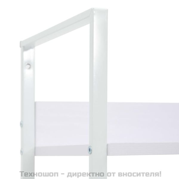 Библиотека с 3 рафта, бяла, 60x27,6x90,5 см, инженерно дърво