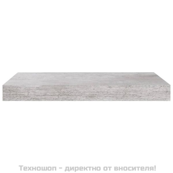 Окачени стенни рафтове, 2 бр, бетонно сиви, 40x23x3,8 см, МДФ