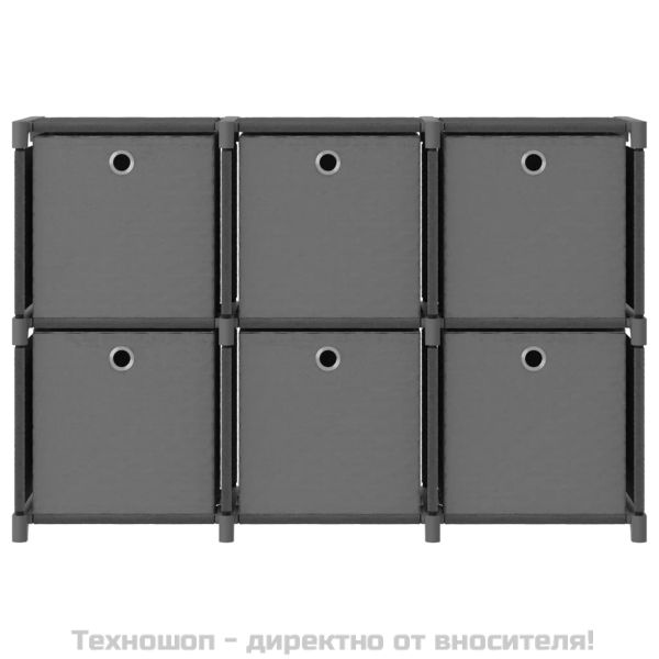 Органайзер с 6 отделения с кутии, сив, 103x30x72,5 см, плат