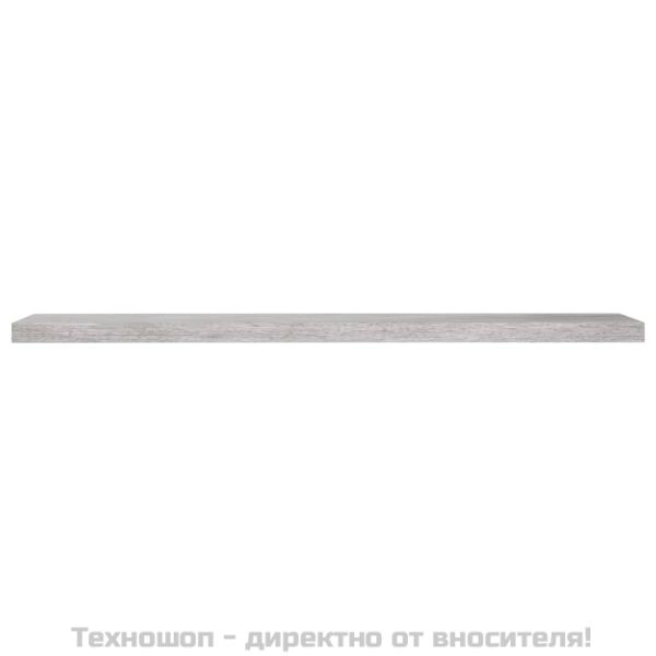 Окачен стенен рафт, бетонно сив, 120x23,5x3,8 см, МДФ