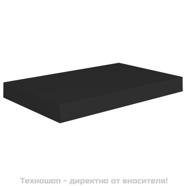 Окачен стенен рафт, черен, 40x23x3,8 см, МДФ