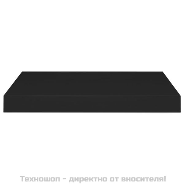 Окачен стенен рафт, черен, 40x23x3,8 см, МДФ