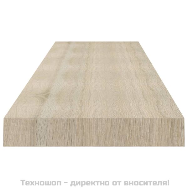 Окачени стенни рафтове, 4 бр, дъб, 120x23,5x3,8 см, МДФ