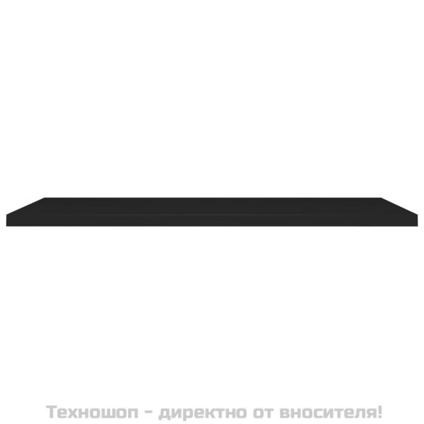 Окачени стенни рафтове, 4 бр, черни, 120x23,5x3,8 см, МДФ