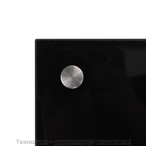 Кухненски гръб, черен, 90x40 см, закалено стъкло