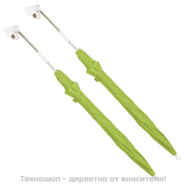 Чадъри за къмпинг столове, 2 бр, зелени, 105 см