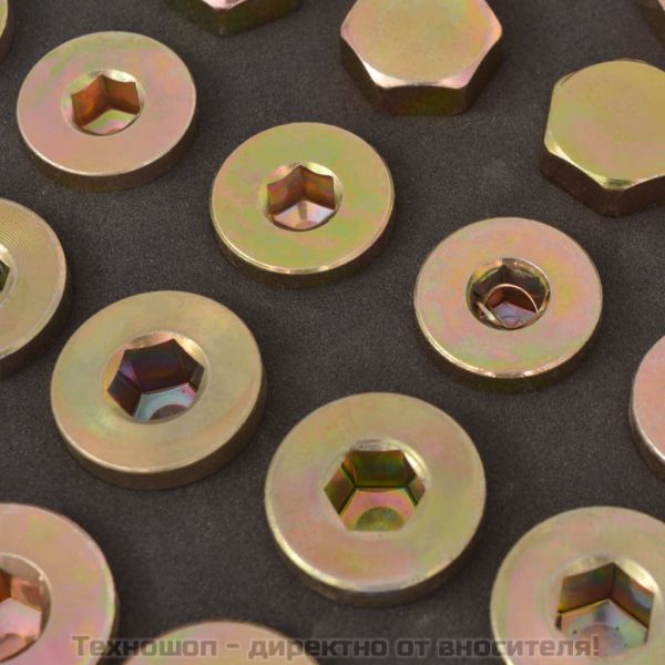 К-т инструменти за източване на масло, пасва на повечето автомобили