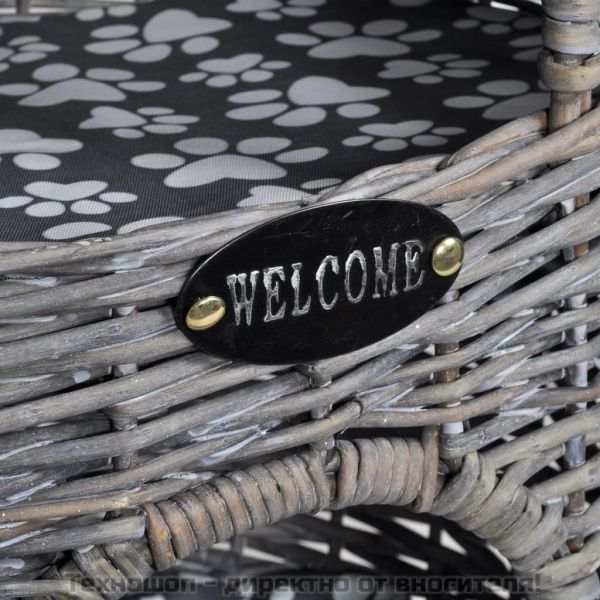 2-етажно върбово котешко дърво/къща/драскалка с възглавница