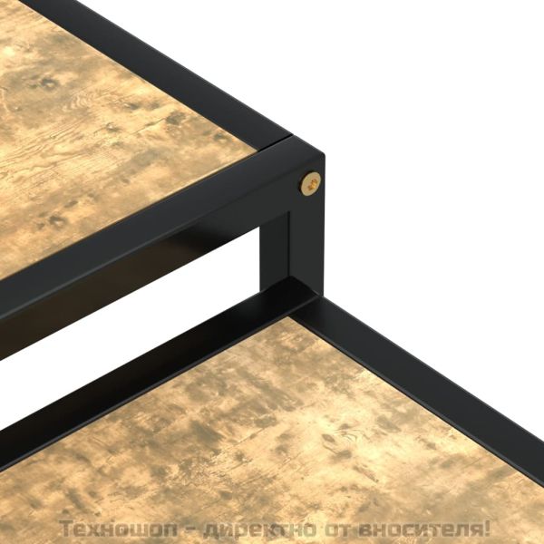 Маси за чай, 2 бр, МДФ, черно и жълто