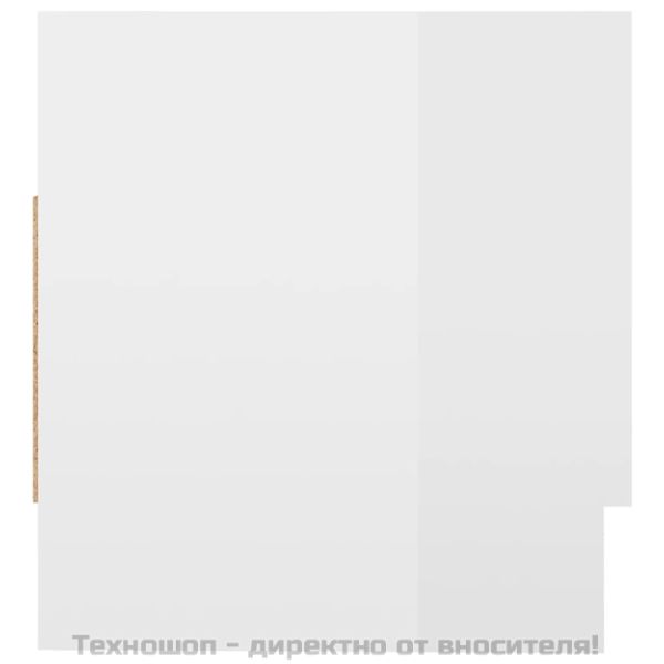 Гардероб, бял гланц, 70x32,5x35 см, инженерно дърво