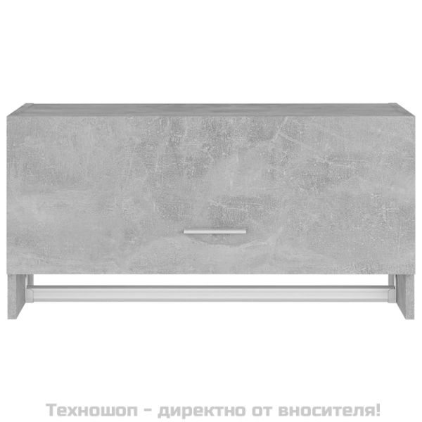 Гардероб, бетонно сив, 70x32,5x35 см, инженерно дърво