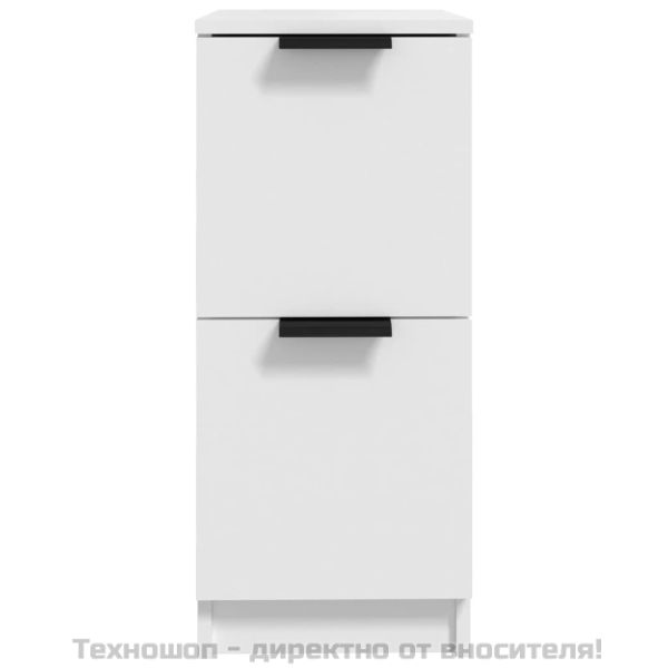 Сайдборд, бял, 30x30x70 см, инженерно дърво