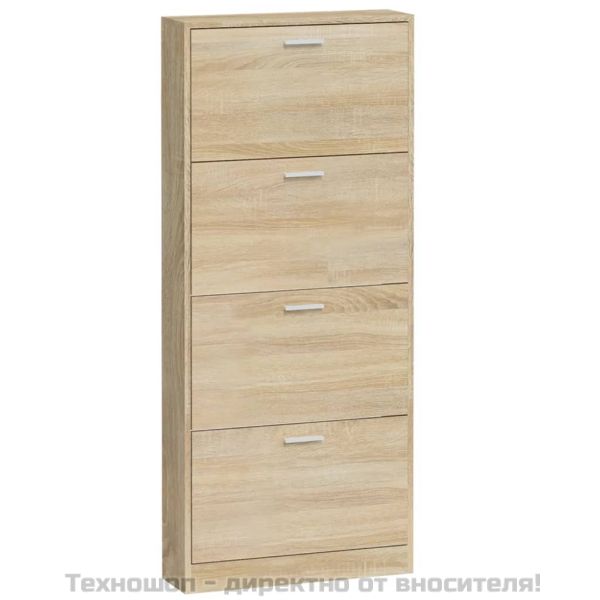 Шкаф за обувки, дъб, 59x17x150 см, инженерно дърво