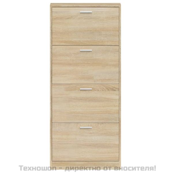Шкаф за обувки, дъб, 59x17x150 см, инженерно дърво