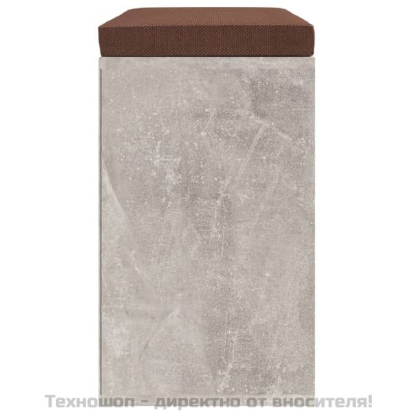 Пейка за обувки бетонно сиво 103x30x48 см инженерно дърво