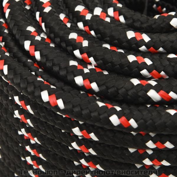 Въже за лодка черно 12 мм 100 м полипропилен