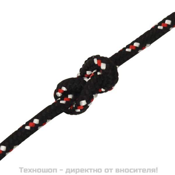 Въже за лодка черно 12 мм 100 м полипропилен