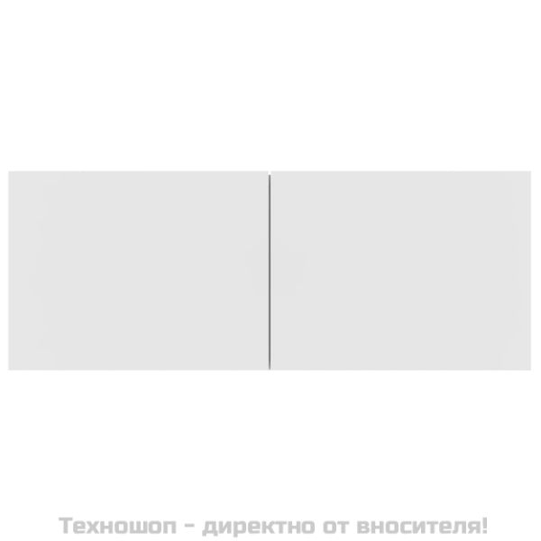 Комплект ТВ шкафове от 6 части, бял, инженерно дърво