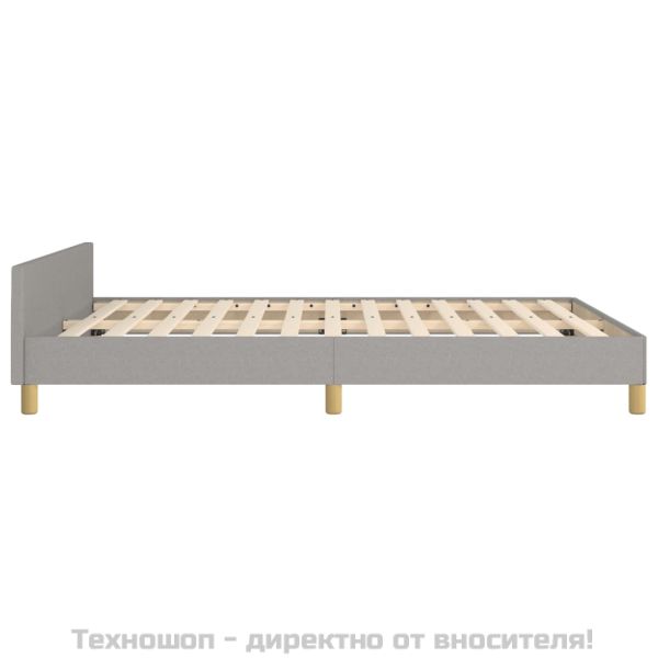 Рамка за легло без матрак, светлосив, 140x190 см, плат