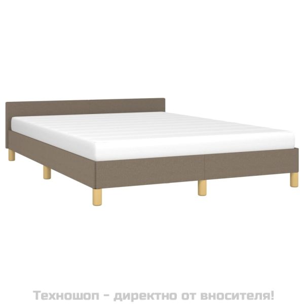 Рамка за легло без матрак, таупе, 140x190 см плат