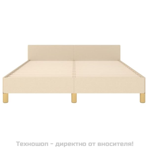 Рамка за легло без матрак, кремава, 140x190 см, плат